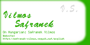 vilmos safranek business card